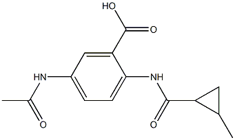 5-acetamido-2-[(2-methylcyclopropane)amido]benzoic acid 结构式