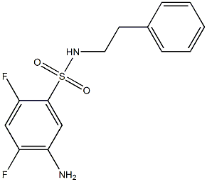 5-amino-2,4-difluoro-N-(2-phenylethyl)benzene-1-sulfonamide 结构式