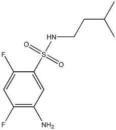 5-amino-2,4-difluoro-N-(3-methylbutyl)benzene-1-sulfonamide 结构式