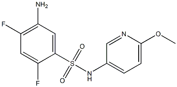 5-amino-2,4-difluoro-N-(6-methoxypyridin-3-yl)benzene-1-sulfonamide 结构式