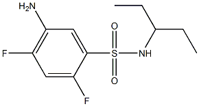 5-amino-2,4-difluoro-N-(pentan-3-yl)benzene-1-sulfonamide 结构式