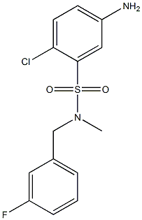 5-amino-2-chloro-N-[(3-fluorophenyl)methyl]-N-methylbenzene-1-sulfonamide 结构式