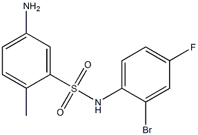 5-amino-N-(2-bromo-4-fluorophenyl)-2-methylbenzene-1-sulfonamide 结构式