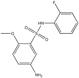 5-amino-N-(2-fluorophenyl)-2-methoxybenzene-1-sulfonamide 结构式