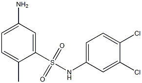 5-amino-N-(3,4-dichlorophenyl)-2-methylbenzene-1-sulfonamide 结构式