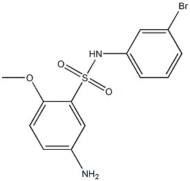 5-amino-N-(3-bromophenyl)-2-methoxybenzene-1-sulfonamide 结构式