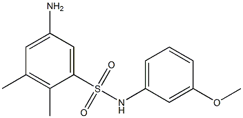 5-amino-N-(3-methoxyphenyl)-2,3-dimethylbenzene-1-sulfonamide 结构式
