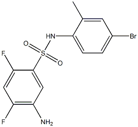 5-amino-N-(4-bromo-2-methylphenyl)-2,4-difluorobenzene-1-sulfonamide 结构式