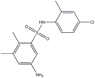 5-amino-N-(4-chloro-2-methylphenyl)-2,3-dimethylbenzene-1-sulfonamide 结构式