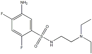 5-amino-N-[2-(diethylamino)ethyl]-2,4-difluorobenzene-1-sulfonamide 结构式