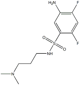 5-amino-N-[3-(dimethylamino)propyl]-2,4-difluorobenzene-1-sulfonamide 结构式