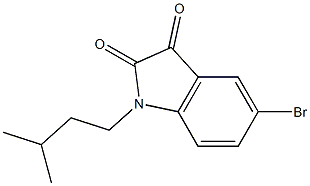 5-bromo-1-(3-methylbutyl)-2,3-dihydro-1H-indole-2,3-dione 结构式