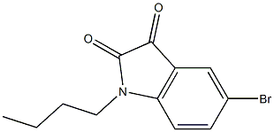 5-bromo-1-butyl-2,3-dihydro-1H-indole-2,3-dione 结构式