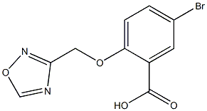 5-bromo-2-(1,2,4-oxadiazol-3-ylmethoxy)benzoic acid 结构式
