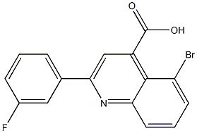 5-bromo-2-(3-fluorophenyl)quinoline-4-carboxylic acid 结构式