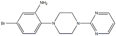 5-bromo-2-(4-pyrimidin-2-ylpiperazin-1-yl)aniline 结构式