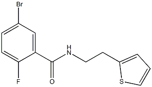 5-bromo-2-fluoro-N-(2-thien-2-ylethyl)benzamide 结构式