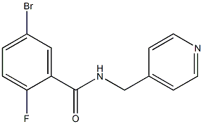 5-bromo-2-fluoro-N-(pyridin-4-ylmethyl)benzamide 结构式