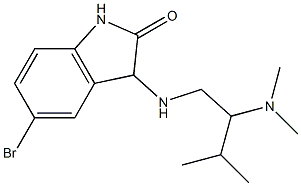 5-bromo-3-{[2-(dimethylamino)-3-methylbutyl]amino}-2,3-dihydro-1H-indol-2-one 结构式