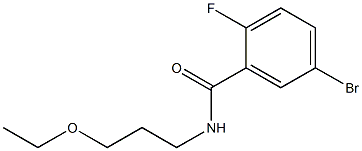 5-bromo-N-(3-ethoxypropyl)-2-fluorobenzamide 结构式