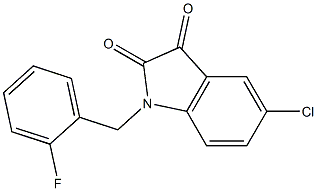 5-chloro-1-[(2-fluorophenyl)methyl]-2,3-dihydro-1H-indole-2,3-dione 结构式