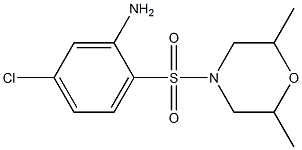 5-chloro-2-[(2,6-dimethylmorpholine-4-)sulfonyl]aniline 结构式