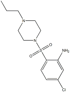 5-chloro-2-[(4-propylpiperazine-1-)sulfonyl]aniline 结构式