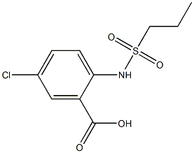 5-chloro-2-[(propylsulfonyl)amino]benzoic acid 结构式