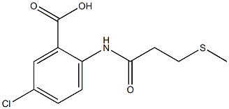 5-chloro-2-[3-(methylsulfanyl)propanamido]benzoic acid 结构式