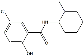 5-chloro-2-hydroxy-N-(2-methylcyclohexyl)benzamide 结构式