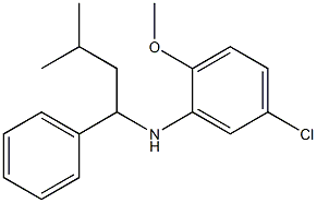 5-chloro-2-methoxy-N-(3-methyl-1-phenylbutyl)aniline 结构式