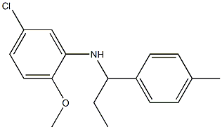 5-chloro-2-methoxy-N-[1-(4-methylphenyl)propyl]aniline 结构式