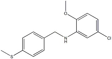 5-chloro-2-methoxy-N-{[4-(methylsulfanyl)phenyl]methyl}aniline 结构式