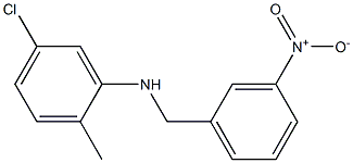 5-chloro-2-methyl-N-[(3-nitrophenyl)methyl]aniline 结构式