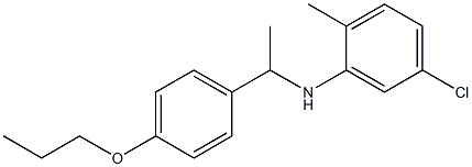 5-chloro-2-methyl-N-[1-(4-propoxyphenyl)ethyl]aniline 结构式