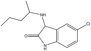 5-chloro-3-(pentan-2-ylamino)-2,3-dihydro-1H-indol-2-one 结构式