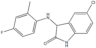 5-chloro-3-[(4-fluoro-2-methylphenyl)amino]-2,3-dihydro-1H-indol-2-one 结构式