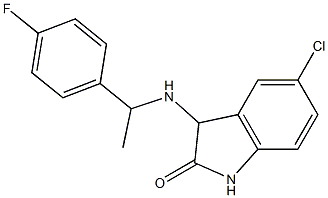 5-chloro-3-{[1-(4-fluorophenyl)ethyl]amino}-2,3-dihydro-1H-indol-2-one 结构式