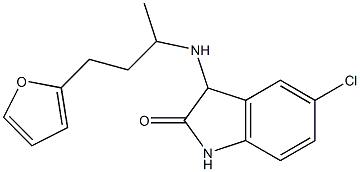 5-chloro-3-{[4-(furan-2-yl)butan-2-yl]amino}-2,3-dihydro-1H-indol-2-one 结构式