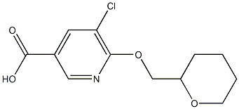 5-chloro-6-(oxan-2-ylmethoxy)pyridine-3-carboxylic acid 结构式