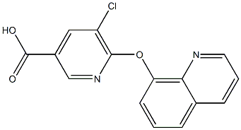 5-chloro-6-(quinolin-8-yloxy)pyridine-3-carboxylic acid 结构式