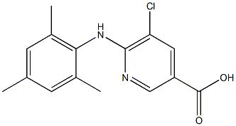5-chloro-6-[(2,4,6-trimethylphenyl)amino]pyridine-3-carboxylic acid 结构式