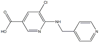 5-chloro-6-[(pyridin-4-ylmethyl)amino]pyridine-3-carboxylic acid 结构式