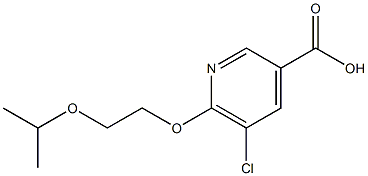 5-chloro-6-[2-(propan-2-yloxy)ethoxy]pyridine-3-carboxylic acid 结构式