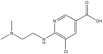 5-chloro-6-{[2-(dimethylamino)ethyl]amino}pyridine-3-carboxylic acid 结构式