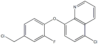 5-chloro-8-[4-(chloromethyl)-2-fluorophenoxy]quinoline 结构式