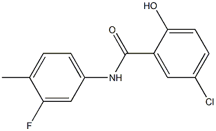 5-chloro-N-(3-fluoro-4-methylphenyl)-2-hydroxybenzamide 结构式