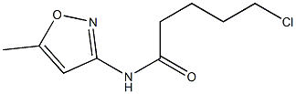 5-chloro-N-(5-methyl-1,2-oxazol-3-yl)pentanamide 结构式