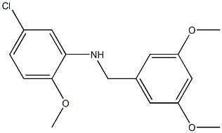 5-chloro-N-[(3,5-dimethoxyphenyl)methyl]-2-methoxyaniline 结构式
