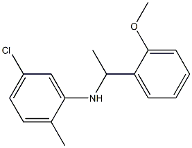 5-chloro-N-[1-(2-methoxyphenyl)ethyl]-2-methylaniline 结构式